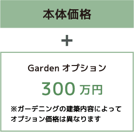 本体価格Gardenオプション300万円